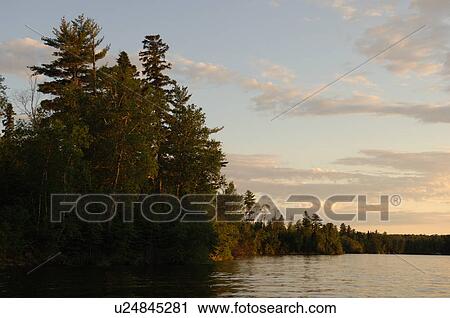 Lake of the Woods at twilight View Large Photo Image Stock Image - Lake of the Woods at twilight. Fotosearch