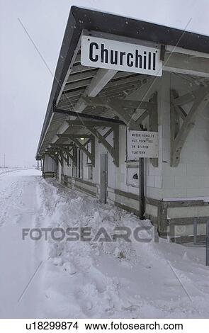 Churchill Northern Manitoba Train Station View Large Photo Image Picture - Churchill Northern Manitoba Train Station. Fotosearch