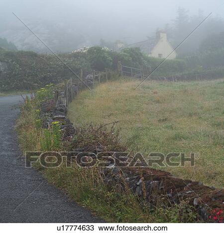 Fog on road in Irish countryside View Large Photo Image Stock Image - Fog on road in Irish countryside. Fotosearch