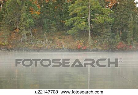 Stock Photo - Mist over Lake. Fotosearch