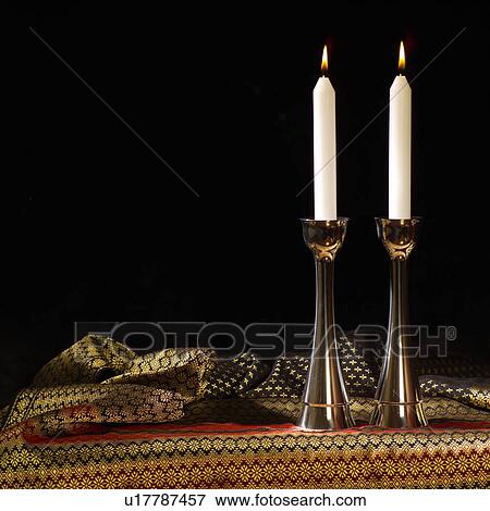 Stock Photo - Sabbath symbols of Judaism. Fotosearch