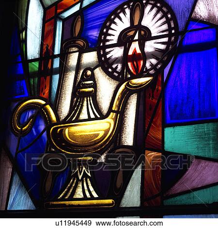 Synagogue - Stained Glass Windows View Large Photo Image Stock Photo - Synagogue - Stained Glass Windows. Fotosearch