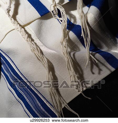 Stock Image - Judaica symbol - Prayer Shawl - Tallit. Fotosearch