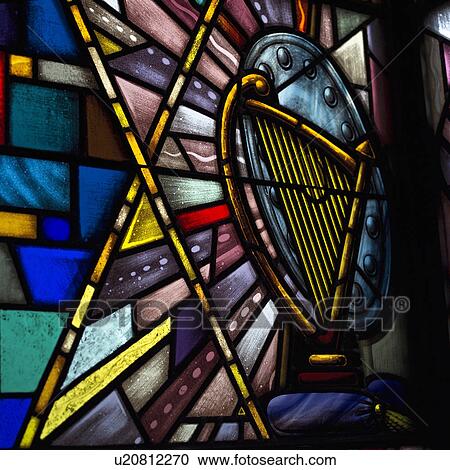Stock Image - Synagogue - Stained Glass Windows. Fotosearch