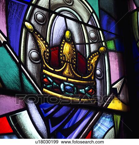 Stock Photo - Synagogue - Stained Glass Windows. Fotosearch