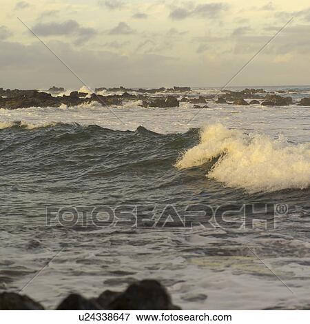 Hawaiian Islands of Molokai and Kauai - Ocean Views View Large Photo Image Stock Photo - Hawaiian Islands of Molokai and Kauai - Ocean Views. Fotosearch