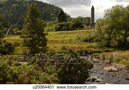 Stock Image - Ireland - Glendalough landscape countryside. Fotosearch