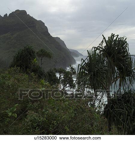 Stock Image - Napali Coast - Kauai Hawaii. Fotosearch
