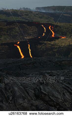 Lava flow - Volcano National Park - Hawaii View Large Photo Image Stock Photo - Lava flow - Volcano National Park - Hawaii. Fotosearch