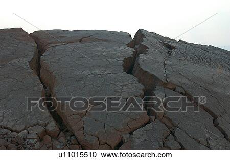 Stock Image - Volcano National Park - Big Island of Hawaii - hardened lava. Fotosearch