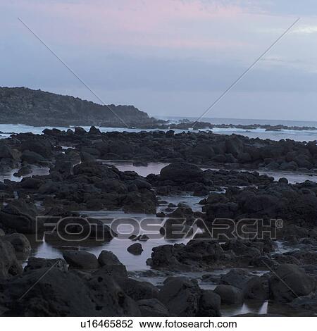 Stock Image - Hawaiian Islands of Molokai and Kauai - Ocean Views. Fotosearch