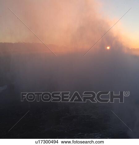 Sunrise at Niagara Falls - Ontario Canada View Large Photo Image Picture - Sunrise at Niagara Falls - Ontario Canada. Fotosearch