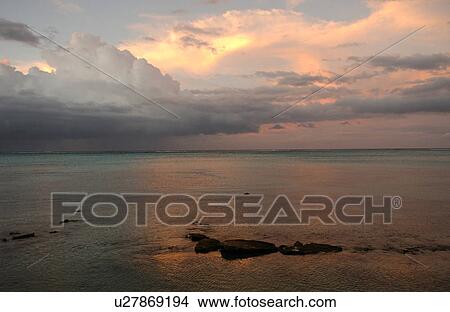 Panoramic view of the ocean View Large Photo Image Picture - Panoramic view of the ocean. Fotosearch