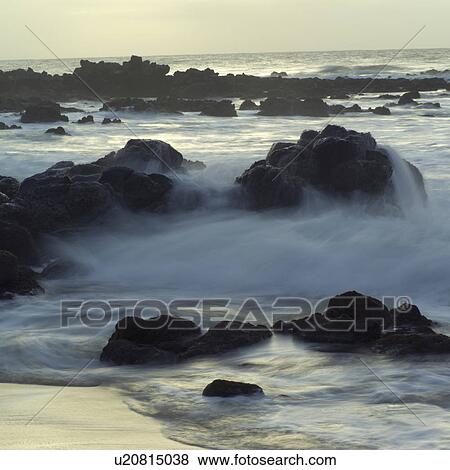 Hawaiian Islands of Molokai and Kauai - Ocean Views View Large Photo Image Stock Photo - Hawaiian Islands of Molokai and Kauai - Ocean Views. Fotosearch