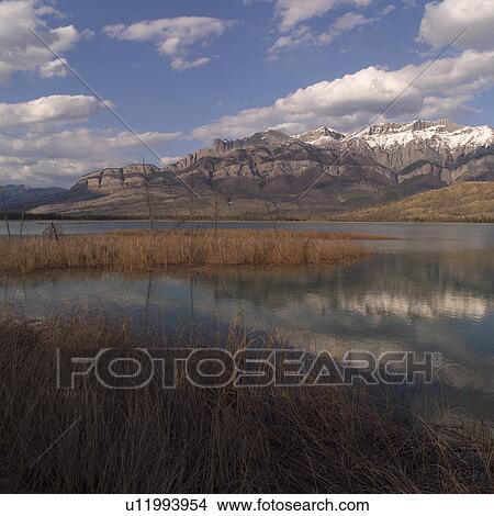 Picture - Lake in the Rocky Mountains. Fotosearch