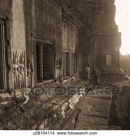 Picture - Exterior of Khmer Kingdom palace ruins. Fotosearch