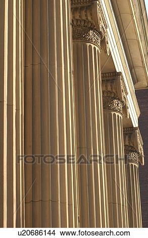 Picture - Low angle view of pillars of a building. Fotosearch
