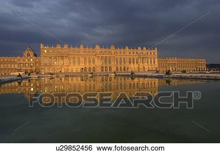 Chateau de Versailles Reflection View Large Photo Image Stock Photograph - Chateau de Versailles Reflection. Fotosearch