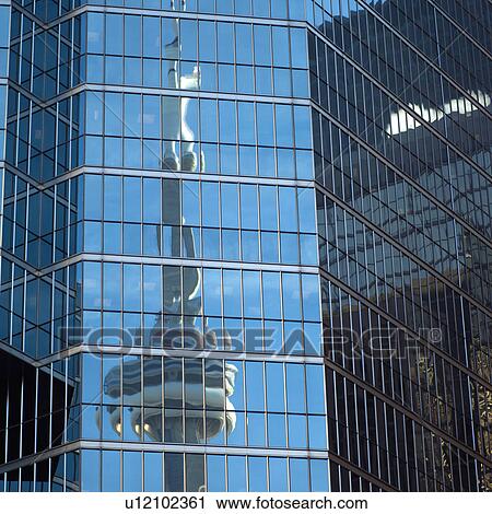 CN tower reflection in Building View Large Photo Image Stock Image - CN tower reflection in Building. Fotosearch