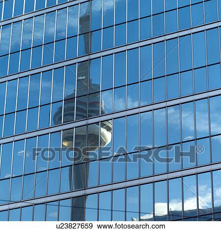 CN tower reflection in Building View Large Photo Image Stock Photo - CN tower reflection in Building. Fotosearch