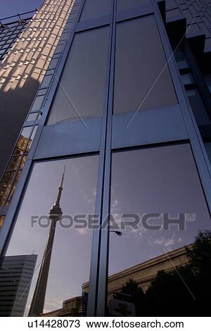 Stock Image - CN Tower Reflection. Fotosearch