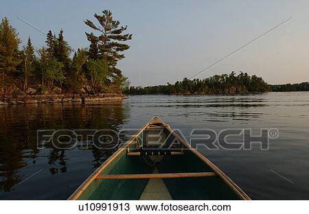 Stock Image - Canoe Trip - Lake of the Woods. Fotosearch