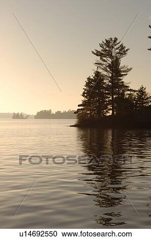 Lake of the Woods at twilight View Large Photo Image Stock Image - Lake of the Woods at twilight. Fotosearch