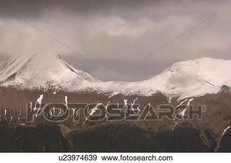 Stock Photo - Samson Peak, Opal Hills, Jasper National Park, Canada. Fotosearch