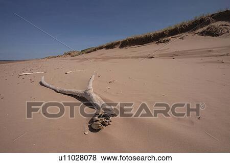 Stock Photo - Deserted beach in Prince Edward Island, Canada. Fotosearch