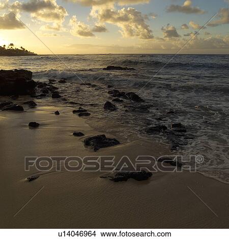 Picture - Hawaiian Islands of Molokai and Kauai - Ocean Views. Fotosearch