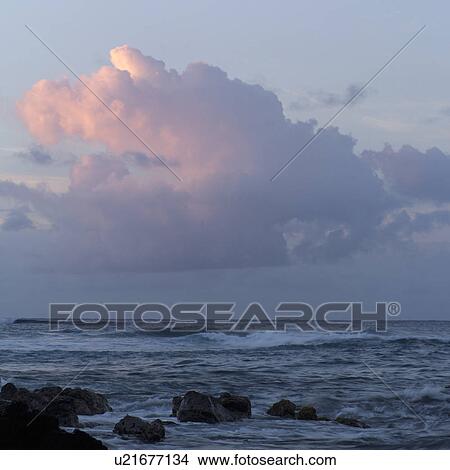 Picture - Hawaiian Islands of Molokai and Kauai - Ocean Views. Fotosearch