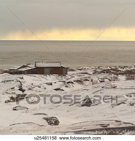 Hut on shore of Hudsons Bay View Large Photo Image Stock Photo - Hut on shore of Hudsons Bay. Fotosearch