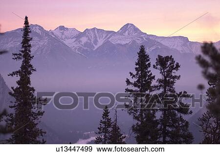 Sunrise - Banff, Alberta, Canada View Large Photo Image Stock Photo - Sunrise - Banff, Alberta, Canada. Fotosearch
