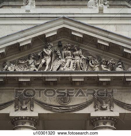Dublin, Ireland - Custom House pediment of sculptures View Large Photo Image Stock Image - Dublin, Ireland - Custom House pediment of sculptures. Fotosearch