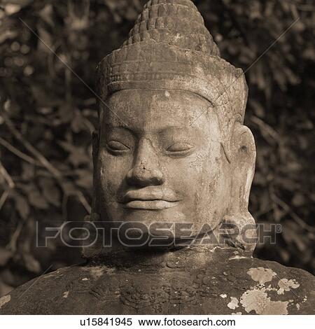 Large Buddha statue at the Khmer Kingdom palace ruins View Large Photo Image Stock Photography - Large Buddha statue at the Khmer Kingdom palace ruins. Fotosearch