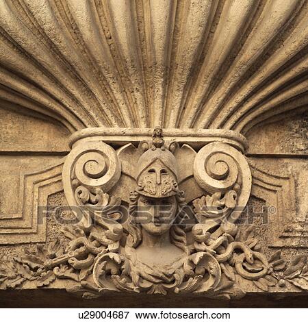 Stock Photo - Stone carvings on a building. Fotosearch