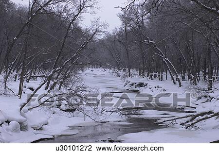 Stock Image - winter in Manitoba, prairie scene. Fotosearch