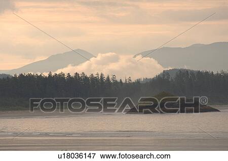 Stock Photo - Seascape view at sunrise, Pacific Rim National Park, Vancouver Island, Canada. Fotosearch