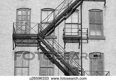Stock Image - Black and White Photograph of Winnipeg classic architecture. Fotosearch