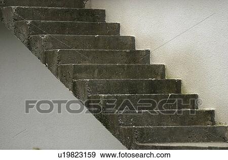 Exposed staircase of an establishment View Large Photo Image Stock Photo - Exposed staircase of an establishment. Fotosearch