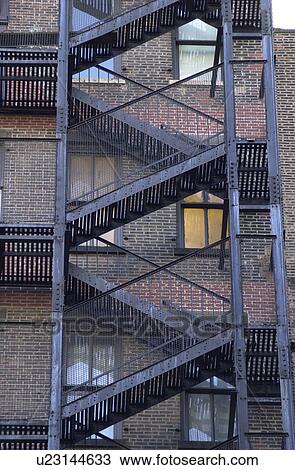 Fire Escape, Buildings in New York City View Large Photo Image Stock Image - Fire Escape, Buildings in New York City. Fotosearch