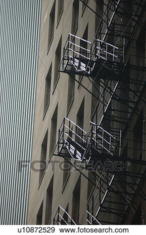 Fire escape View Large Photo Image Stock Photo - Fire escape. Fotosearch