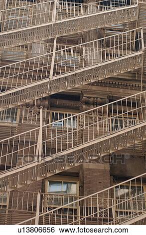 Stock Photograph - New York City - Fire Escapes. Fotosearch