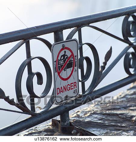 Danger signage Niagara Falls - Ontario Canada View Large Photo Image Stock Image - Danger signage Niagara Falls - Ontario Canada. Fotosearch