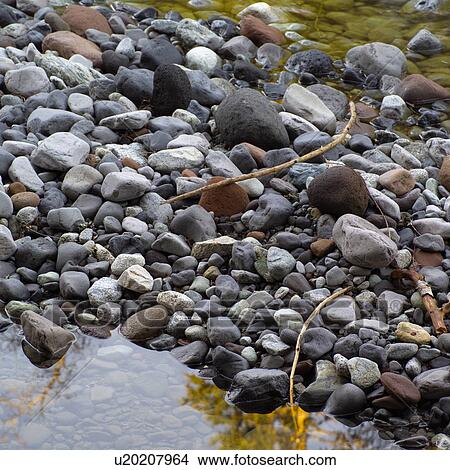 Picture - Rocks along Stream. Fotosearch