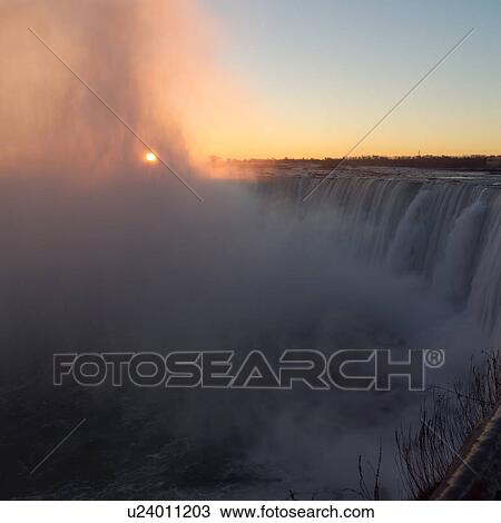 Sunrise at Niagara Falls - Ontario Canada View Large Photo Image Stock Image - Sunrise at Niagara Falls - Ontario Canada. Fotosearch