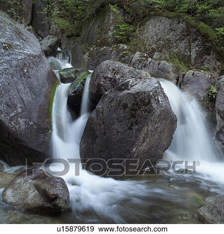 Water Rushing over Rocks View Large Photo Image Stock Photo - Water Rushing over Rocks. Fotosearch