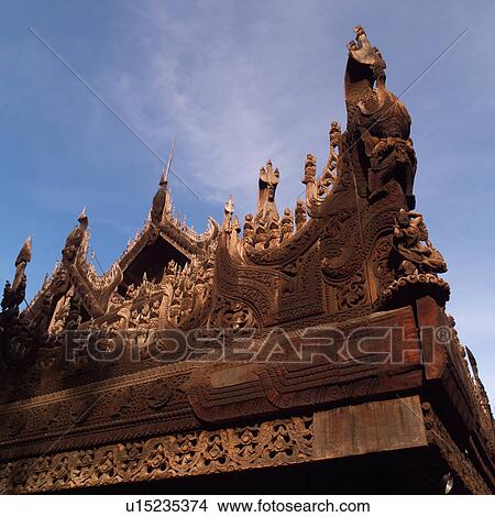Exterior of Buddhist Temple View Large Photo Image Picture - Exterior of Buddhist Temple. Fotosearch