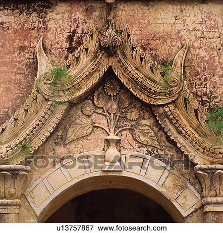 Exterior wall of Buddhist Temple View Large Photo Image Stock Photo - Exterior wall of Buddhist Temple. Fotosearch