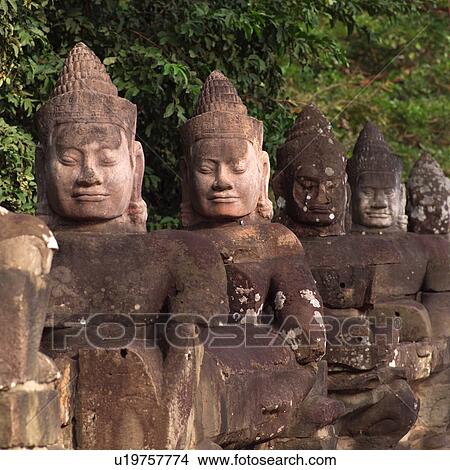 Large Buddha statues at the Khmer Kingdom palace ruins View Large Photo Image Picture - Large Buddha statues at the Khmer Kingdom palace ruins. Fotosearch